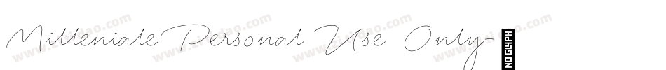 Milleniale Personal Use Only字体转换